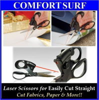 Stainless Steel Blades Laser Scissors for Cut Straight Fabrics, Cloth, Paper & More!!